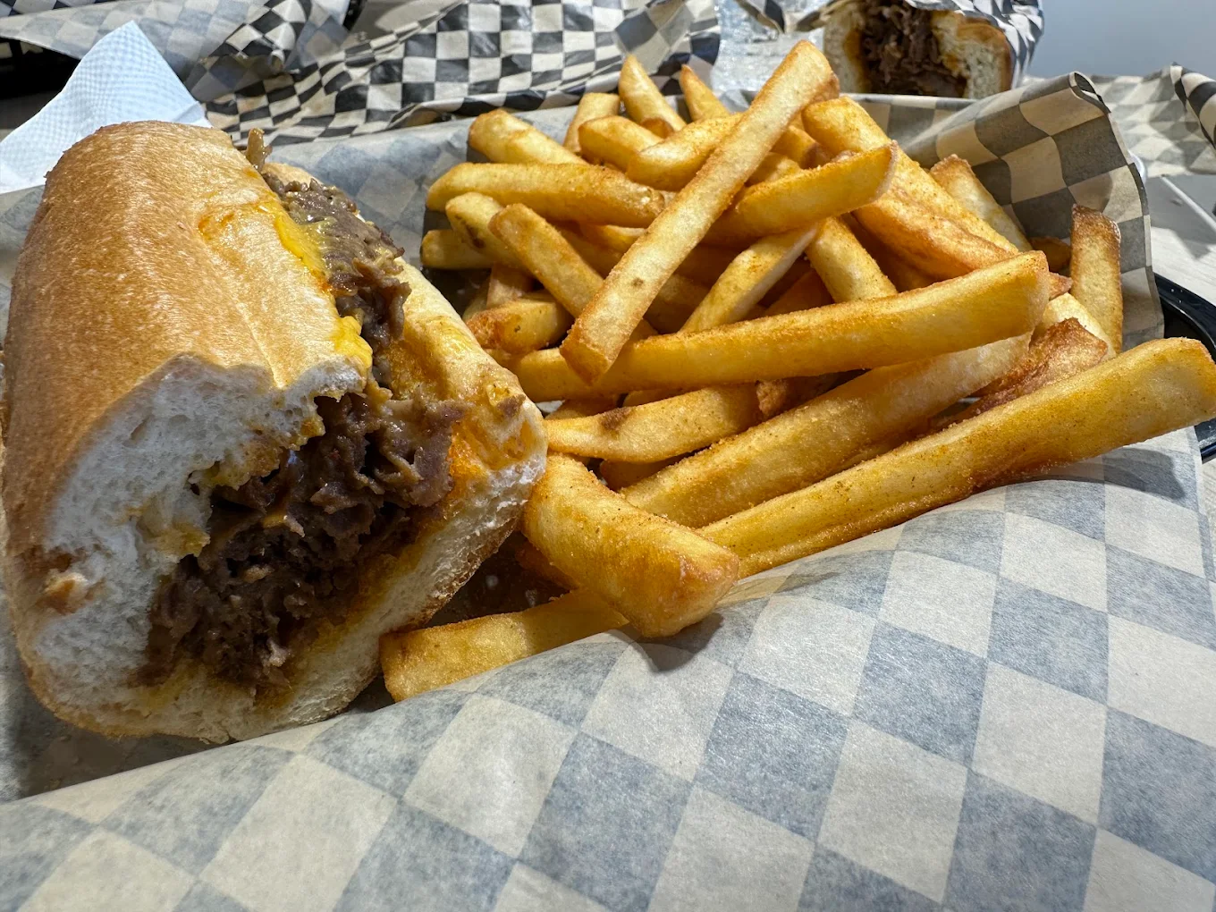 Steakzilla fries and cheesesteak